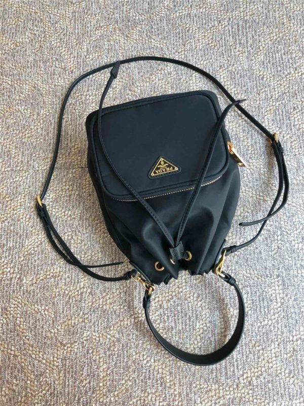 Prada Classic Nylon Drawstring Women’s Bucket Bag - Image 3