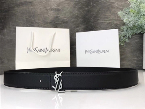 ysl leather belt womens