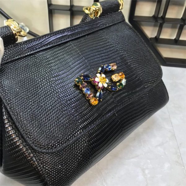 Dolce & Gabbana D&G Bag Sicily Leather Bag black - Image 3