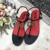 D&G AMORE FLAT SANDAL Red Black