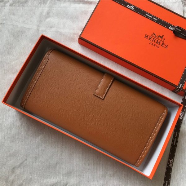 Hermes Jige Elan 29 Clutch Bag Brown - Image 4
