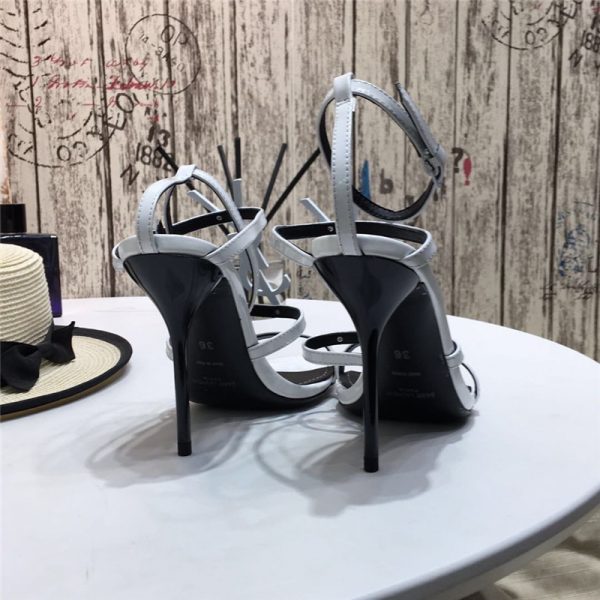 Cassandra YSL Strappy Sandal Silver - Image 9