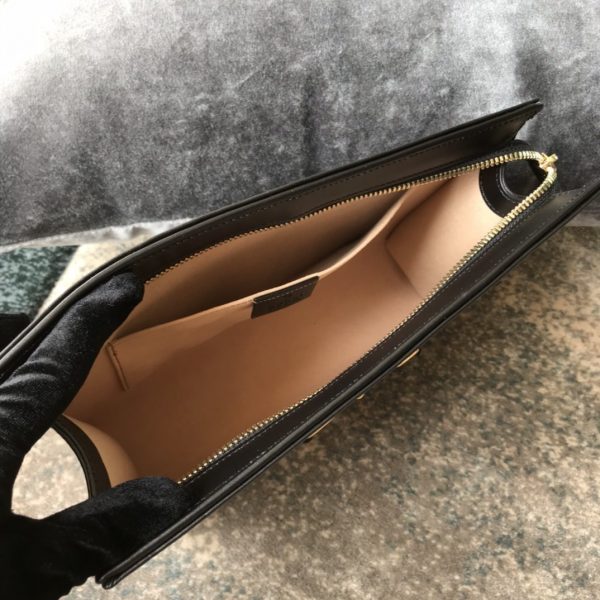 gucci 1955 Horsebit Pouch Clutch Bag black - Image 6
