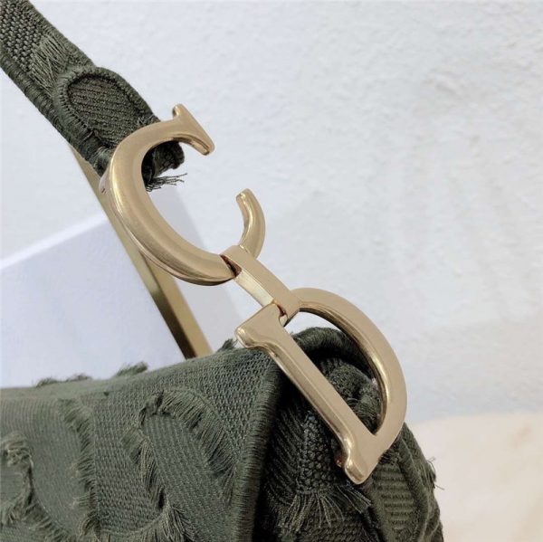 Dior Saddle Camouflage Embroidered Canvas Bag - Image 5