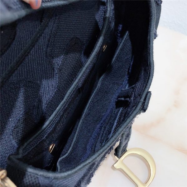 Blue Saddle Camouflage Embroidered Canvas Bag - Image 8