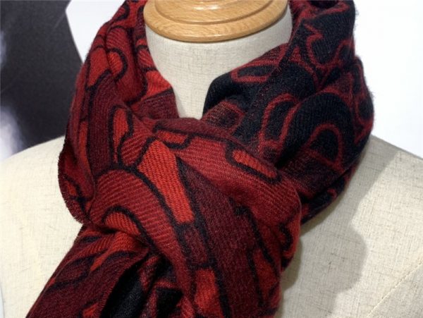 burberry cashmere shawl red - Image 4