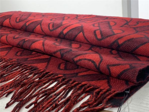 burberry cashmere shawl red - Image 6