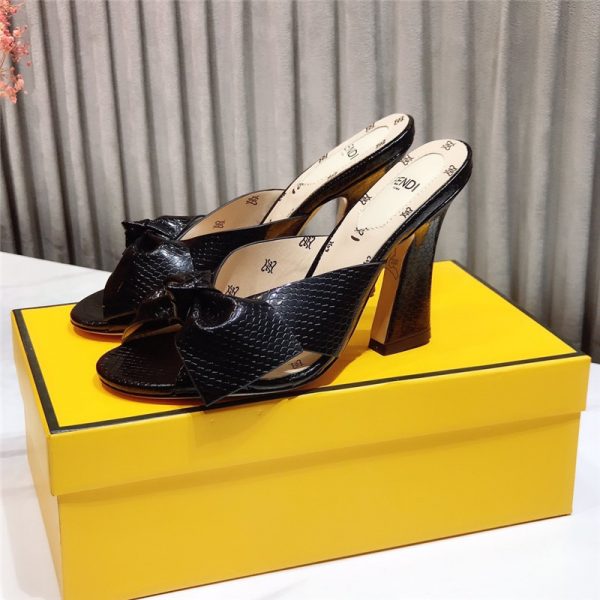 fendi block heel sandals