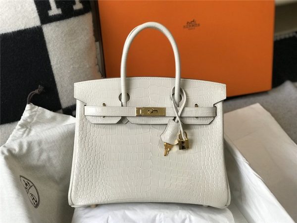 Hermes crocodile leather Birkin 30Cm