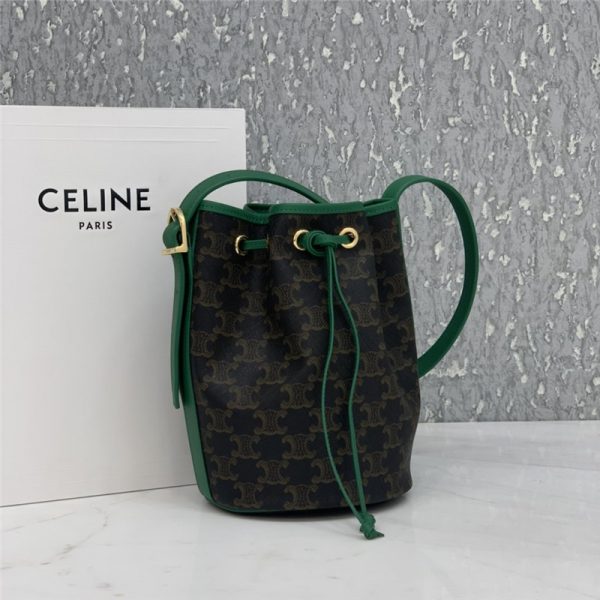 celine small drawstring bag in Triomphe Canvas bags