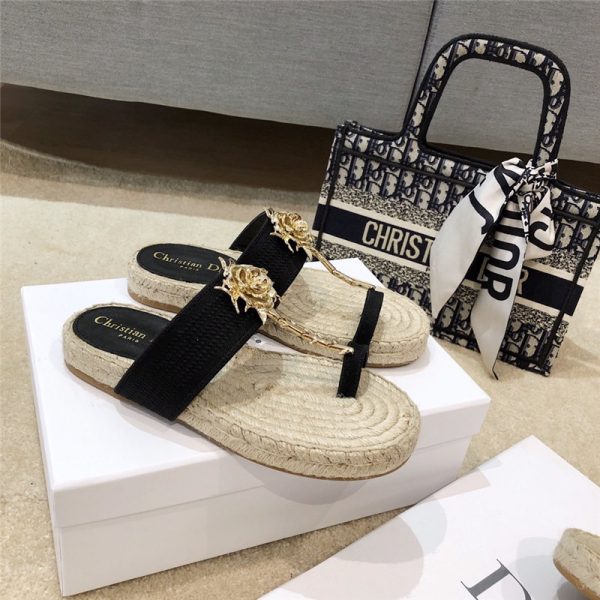 Dior 2020 ss DIOR JARDIN rose slippers - Image 9