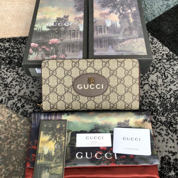 gucci logo wallet men tiger