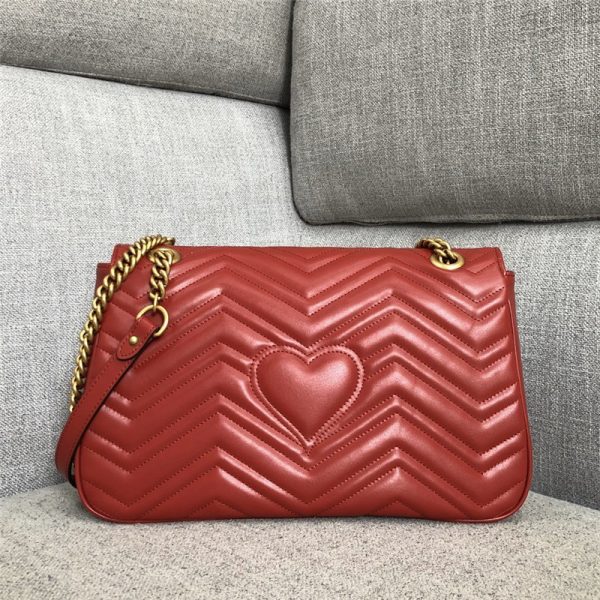 gg marmont large shoulder bag red - Image 2