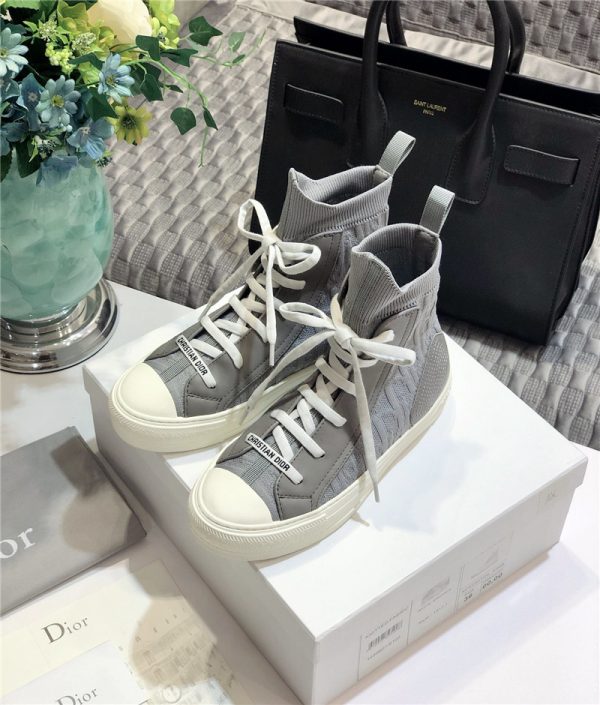 dior high top sneakers women gray - Image 2