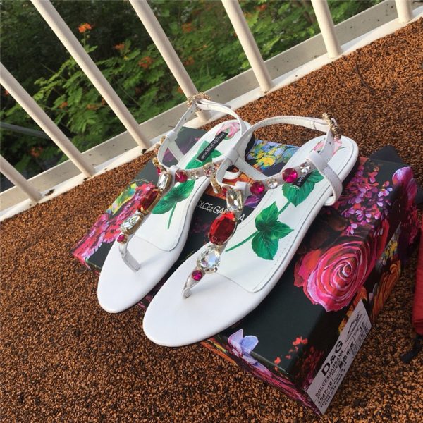 dolce gabbana D&G sandals white