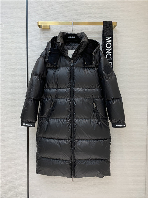 moncler hanoverian long hooded down jacket