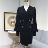 balmain double breasted dress