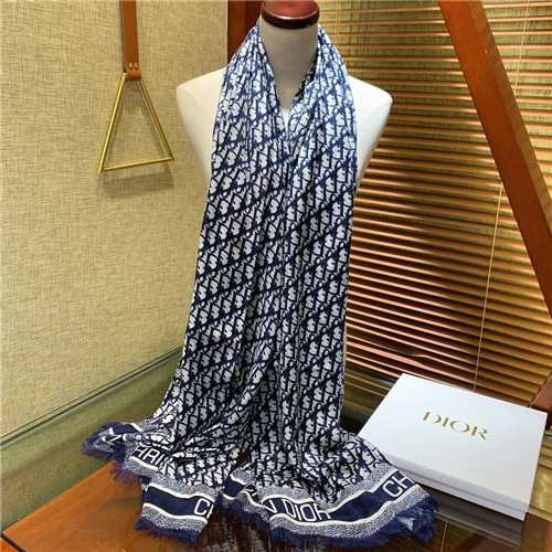 christian dior silk and wool scarf