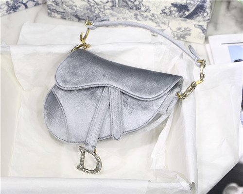 dior black velvet saddle bag
