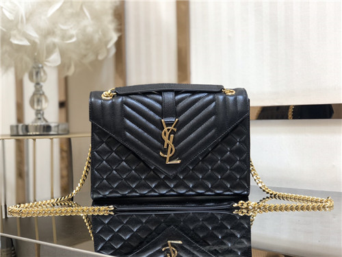 ysl envelope medium bag black