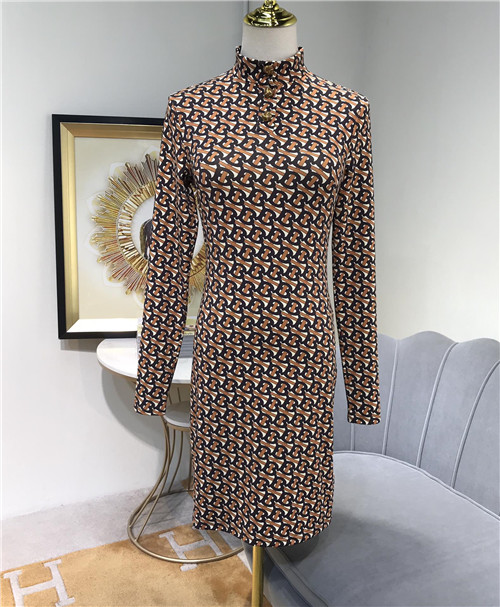 burberry logo high neck dress
