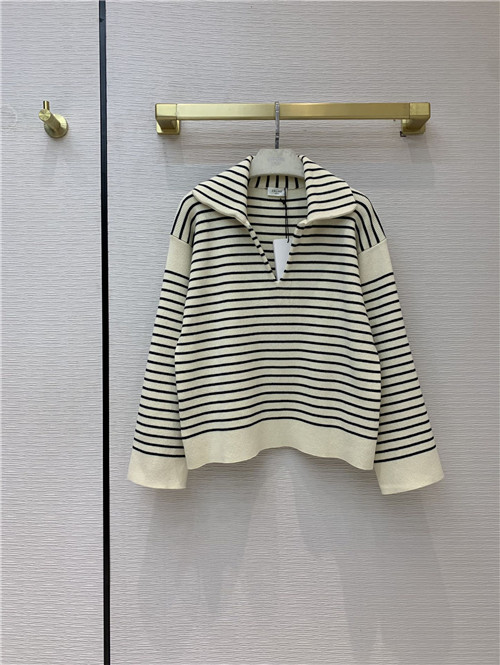 celine striped knitted sweater
