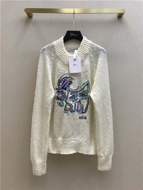 dior embroidery sweater