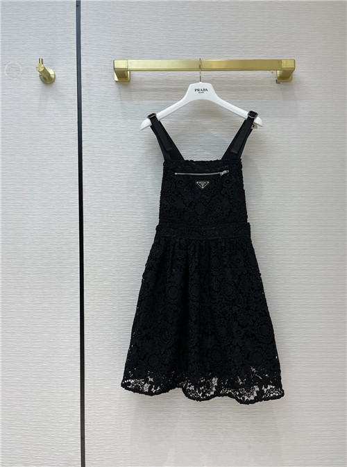 Prada lace strap dress