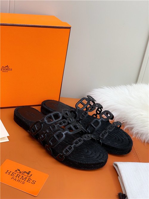 hermes flat slippers