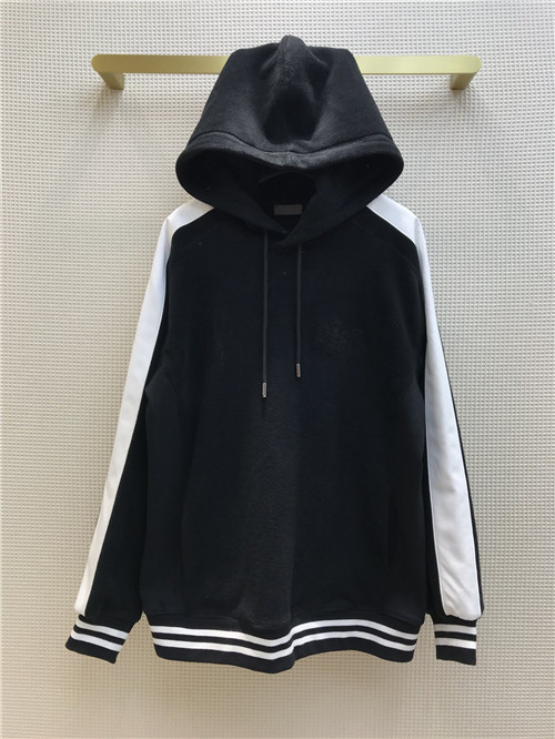 dior embroidered hooded sweatshirt