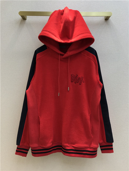 dior embroidered hooded sweatshirt