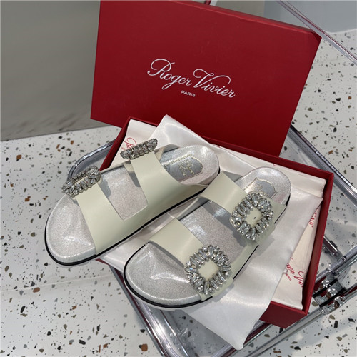 roger vivier diamond buckle slippers