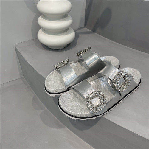 roger vivier diamond buckle slippers