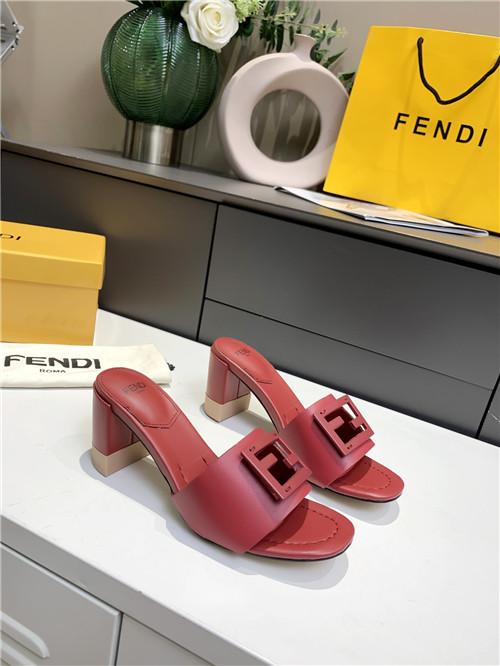 fendi thick heel sandals