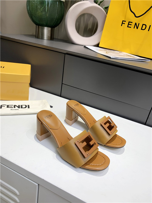 fendi thick heel sandals