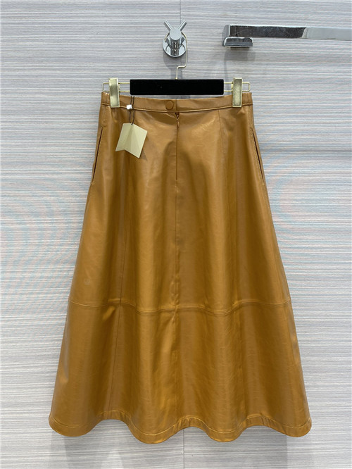 loewe leather skirt
