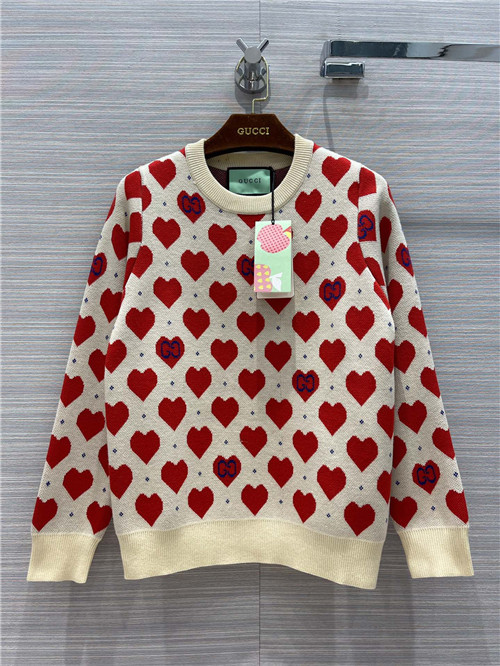 gucci love print cardigan