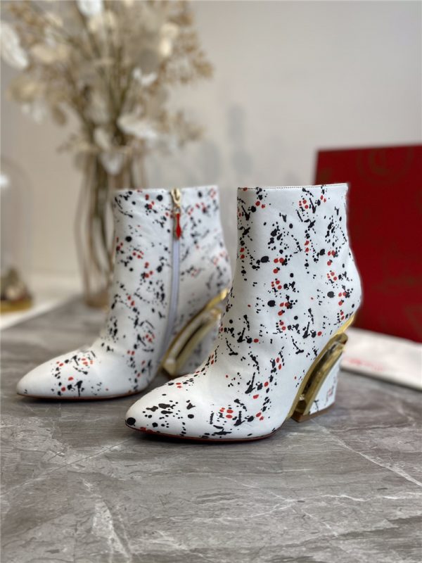 christian louboutin wedges boots