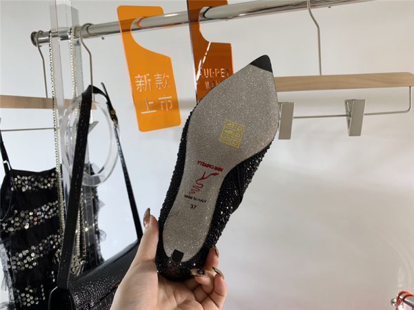 Rene Caovilla drilled pointed high heel booties - Image 5