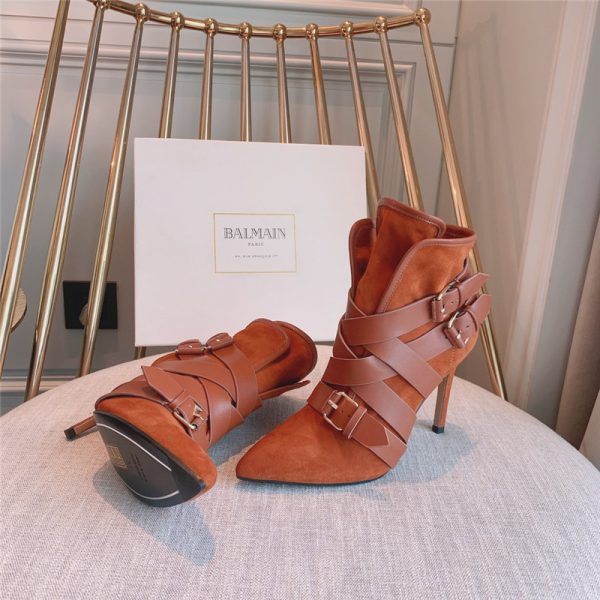 balmain pointed toe belt buckle boots - Image 7