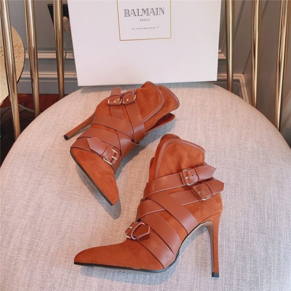 balmain pointed toe belt buckle boots - Image 8