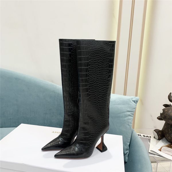 amina muaddi crocodile print boots - Image 5