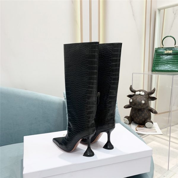 amina muaddi crocodile print boots - Image 3