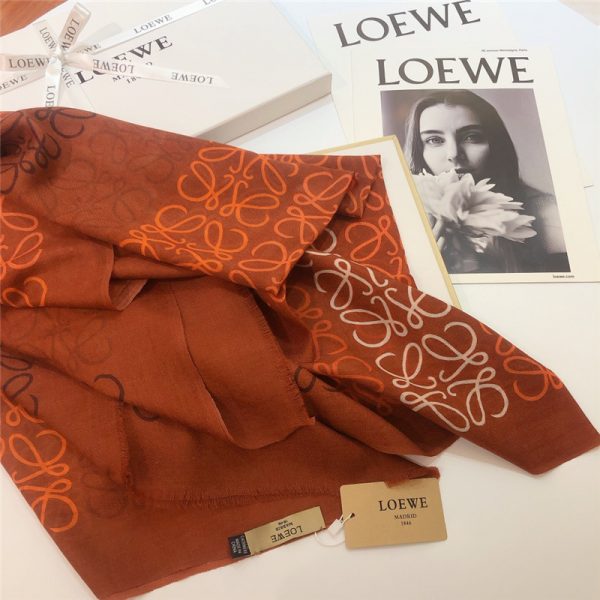 loewe anagram scarf in wool and cashmere - Image 3
