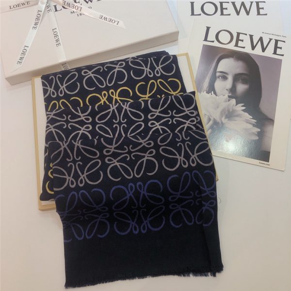 loewe anagram scarf in wool and cashmere - Image 7