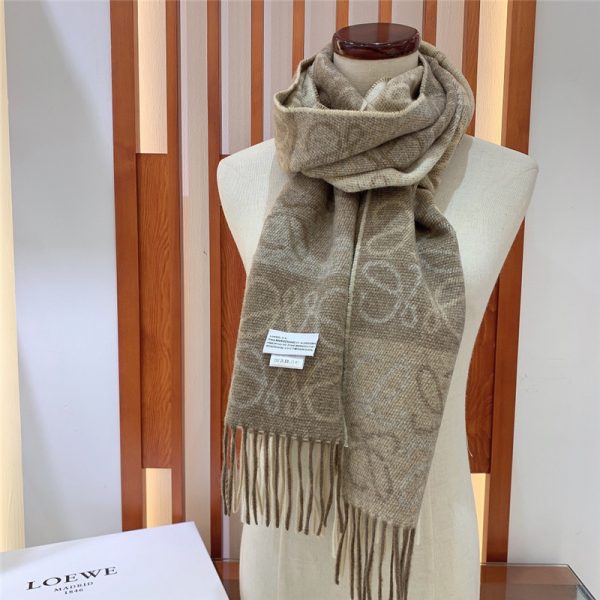loewe anagram scarf in wool and cashmere