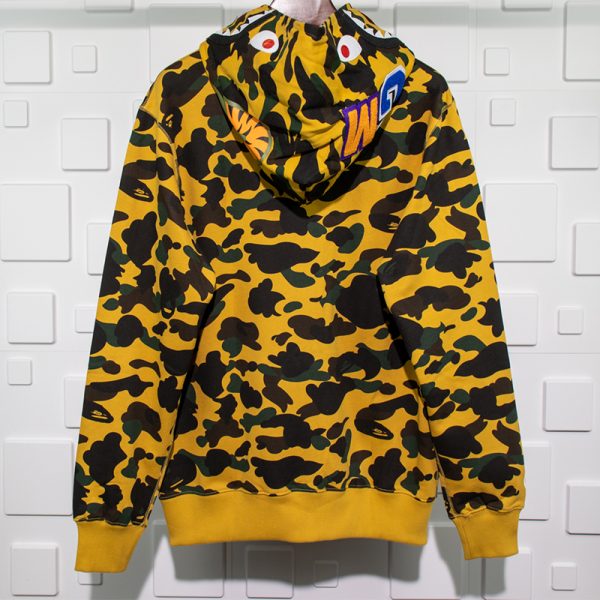 A BATHING APE BAPE SHARK 1ST CAMO HOODIE – YELLOW REPLICA