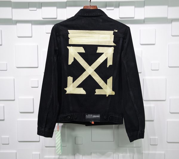 YELLOW STRIPED DENIM JACKET REPLICA