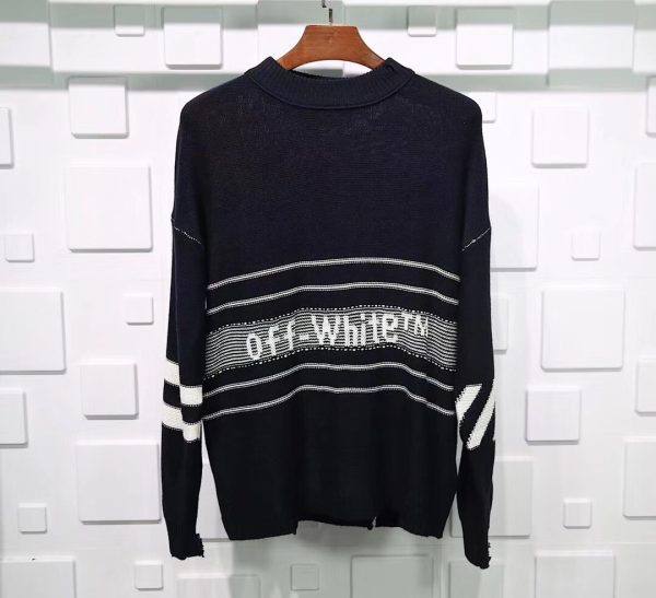 OFF WHITE 19 BLACK AND WHITE SWEATER