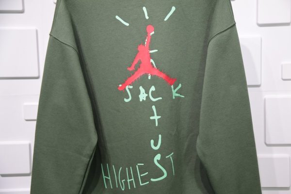 TRAVIS SCOTT JORDAN CACTUS JACK HIGHEST HOODIE OLIVE REPLICA - Image 4